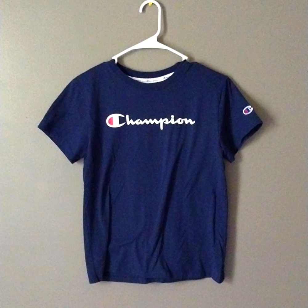 Dark Blue Womens Champion T Shirt Size Small